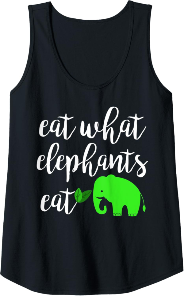 Womens Vegan Power Workout Gift Eat What Elephants Eat Funny... - Image 2